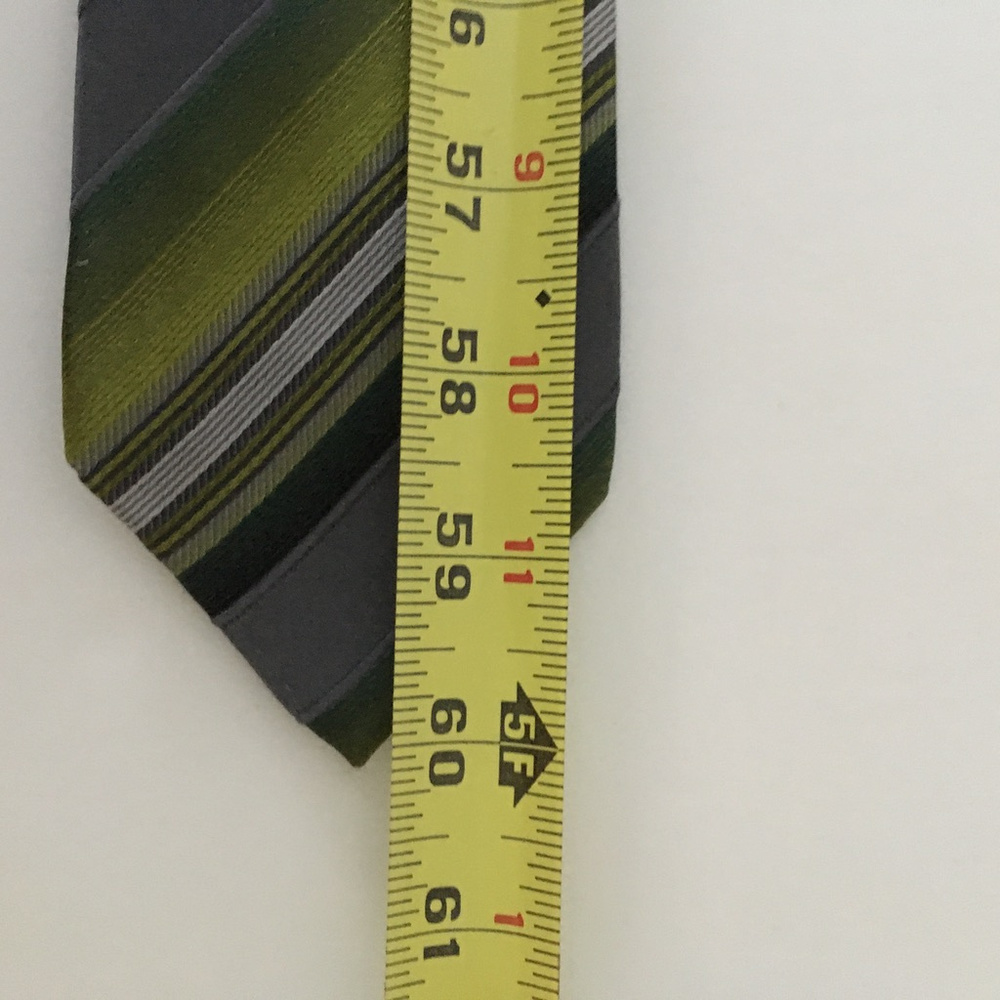 Alfani mens necktie greens grays - Picture 6 of 7